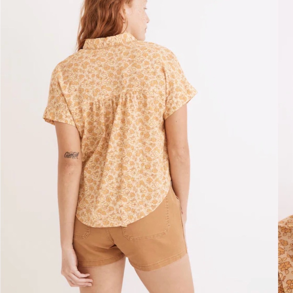 Madewell Hilltop Shirt in Piccola Floral French Vanilla Size Medium - Picture 3 of 14